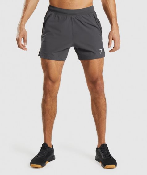 Men's Gymshark Apex 5" Perform Shorts Dark Grey | NZ 1ETBWD